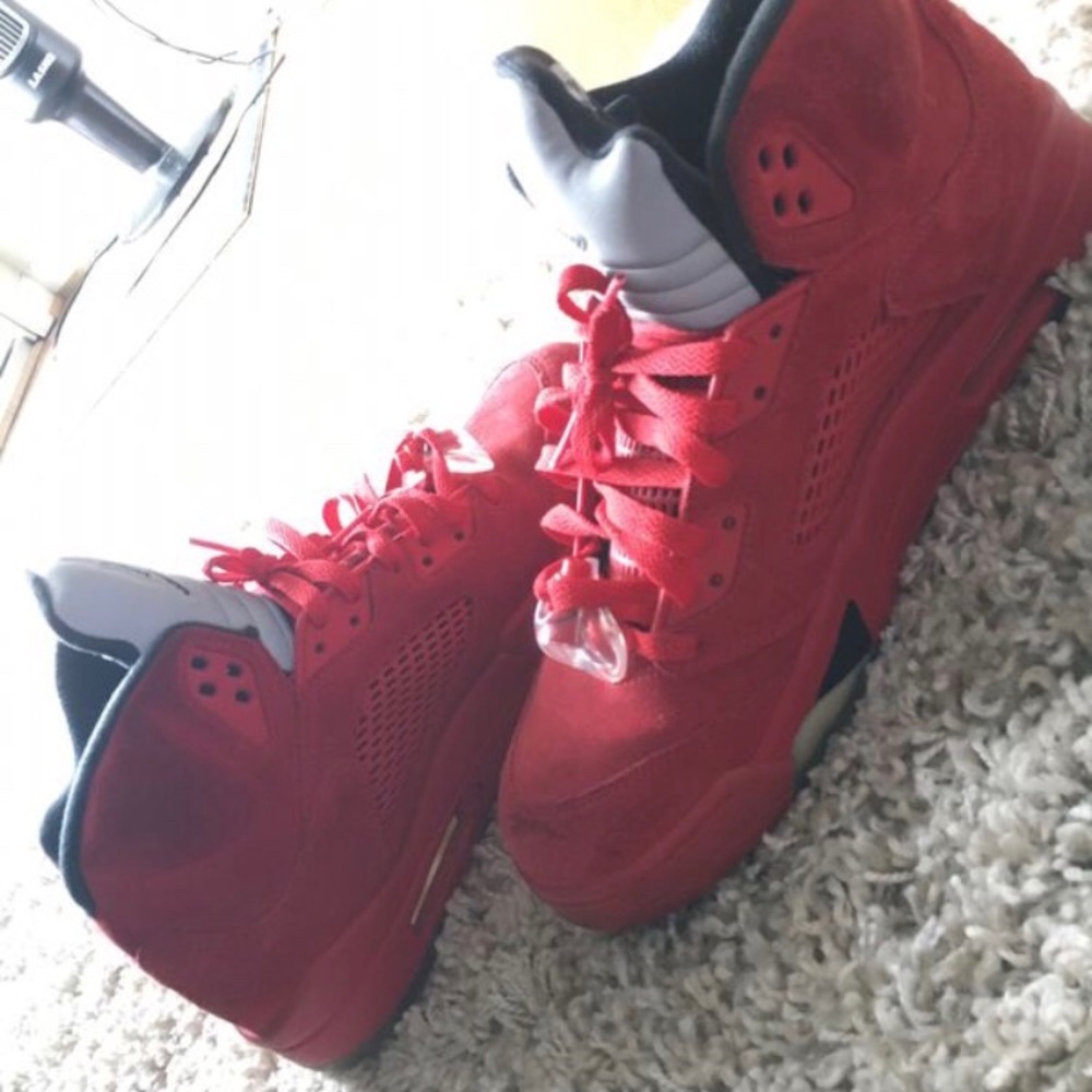 Red suede 5s